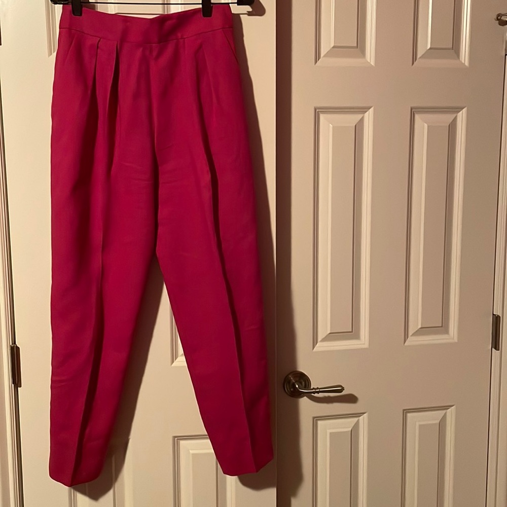 Magenta linen pants size 4